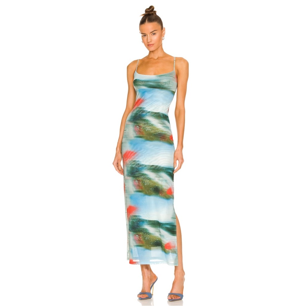 Miaou Thais Dress in Motion Blue